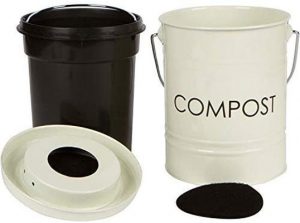Kitchen compost bin for indoor with odor control mechanism
