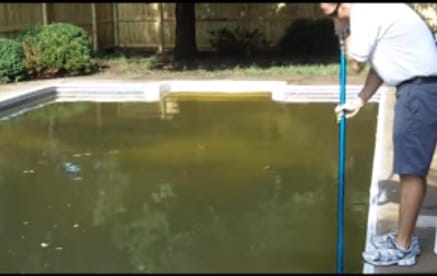 add algaecide to the pool