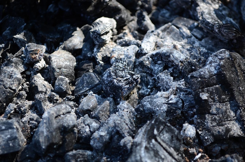 charcoal ash